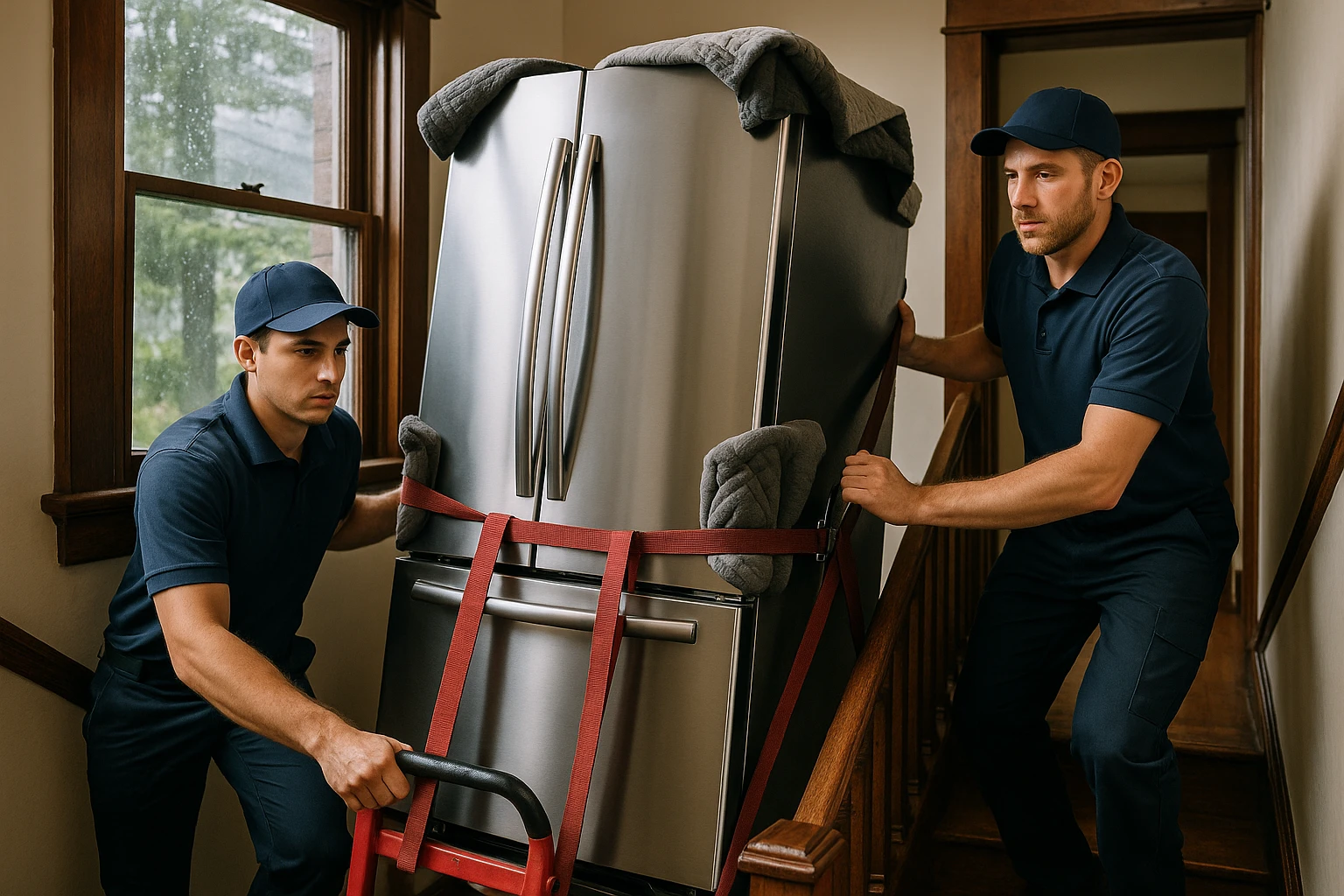 Vancouver appliance movers moving a refrigerator safely