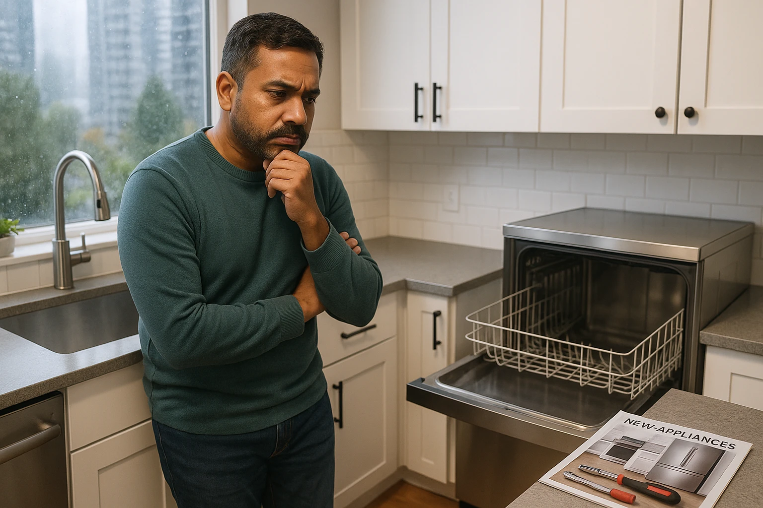 Vancouver homeowner making an appliance repair decision