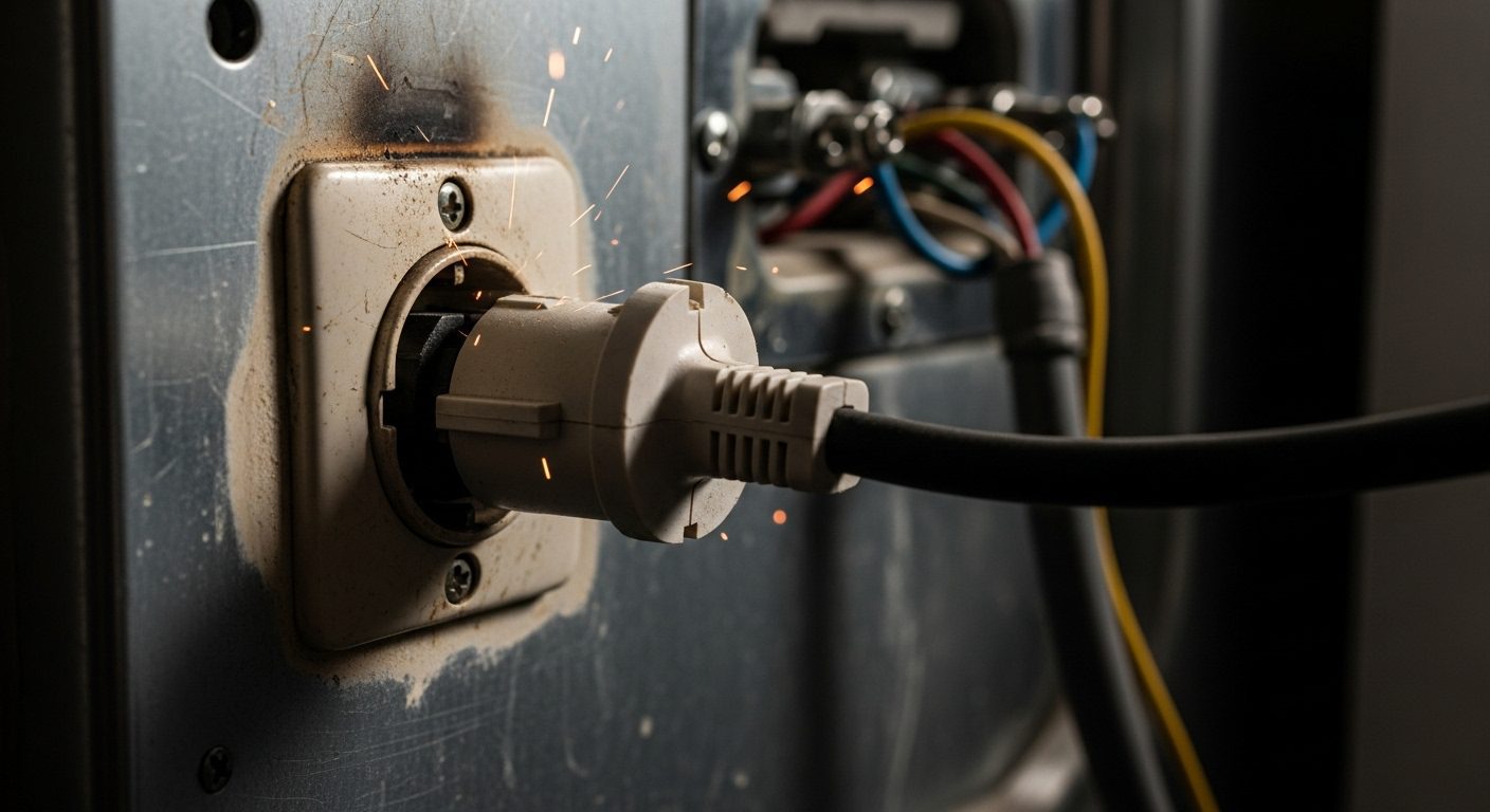 A faulty electrical connection behind an appliance that can void its warranty