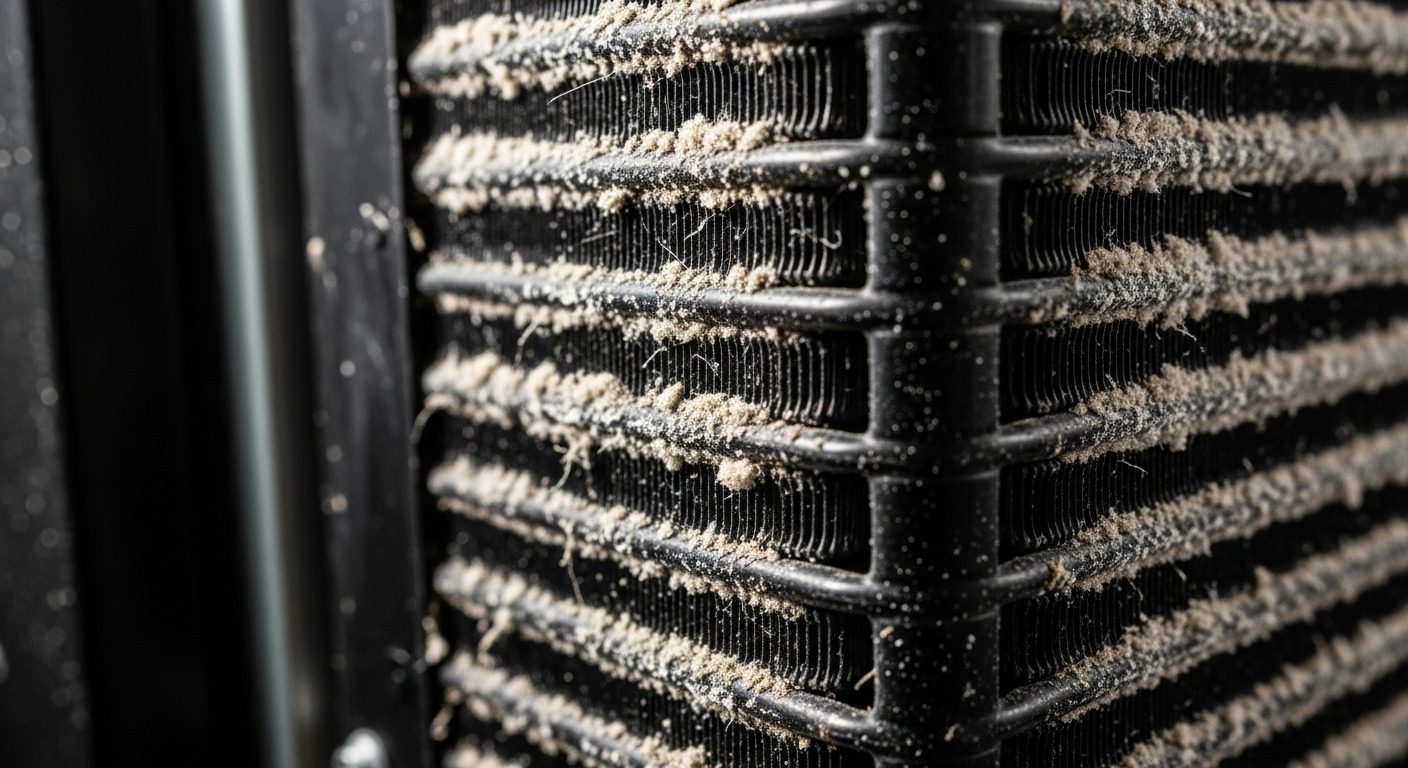 Refrigerator coil showing signs of salt corrosion common in Vancouver