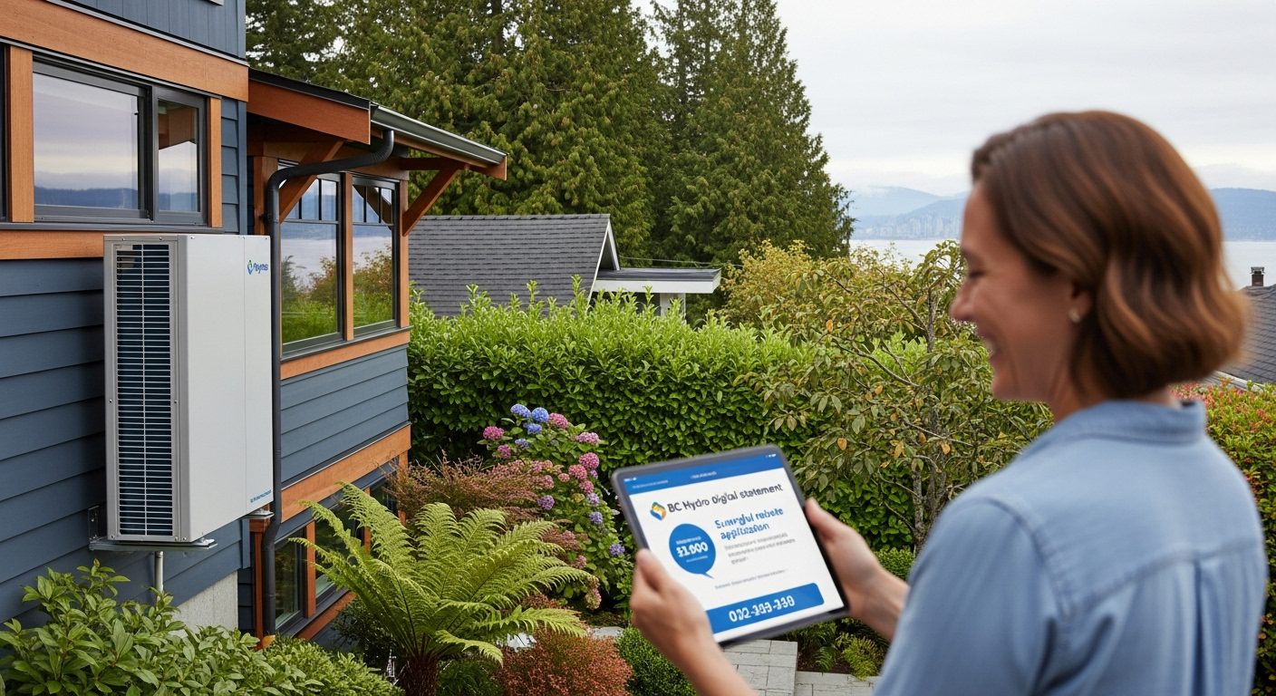 BC Hydro rebate heat pump installation Vancouver