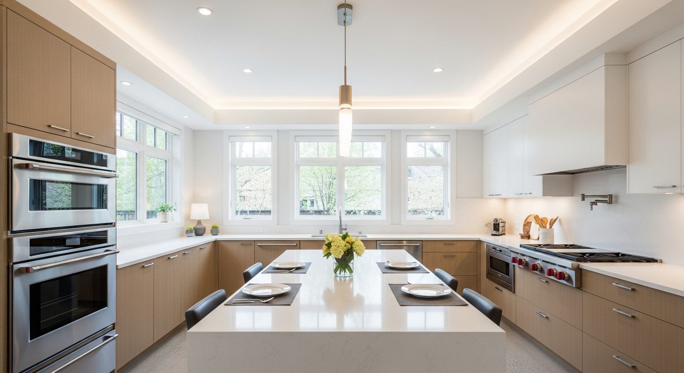 A modern energy-efficient kitchen in a Vancouver home