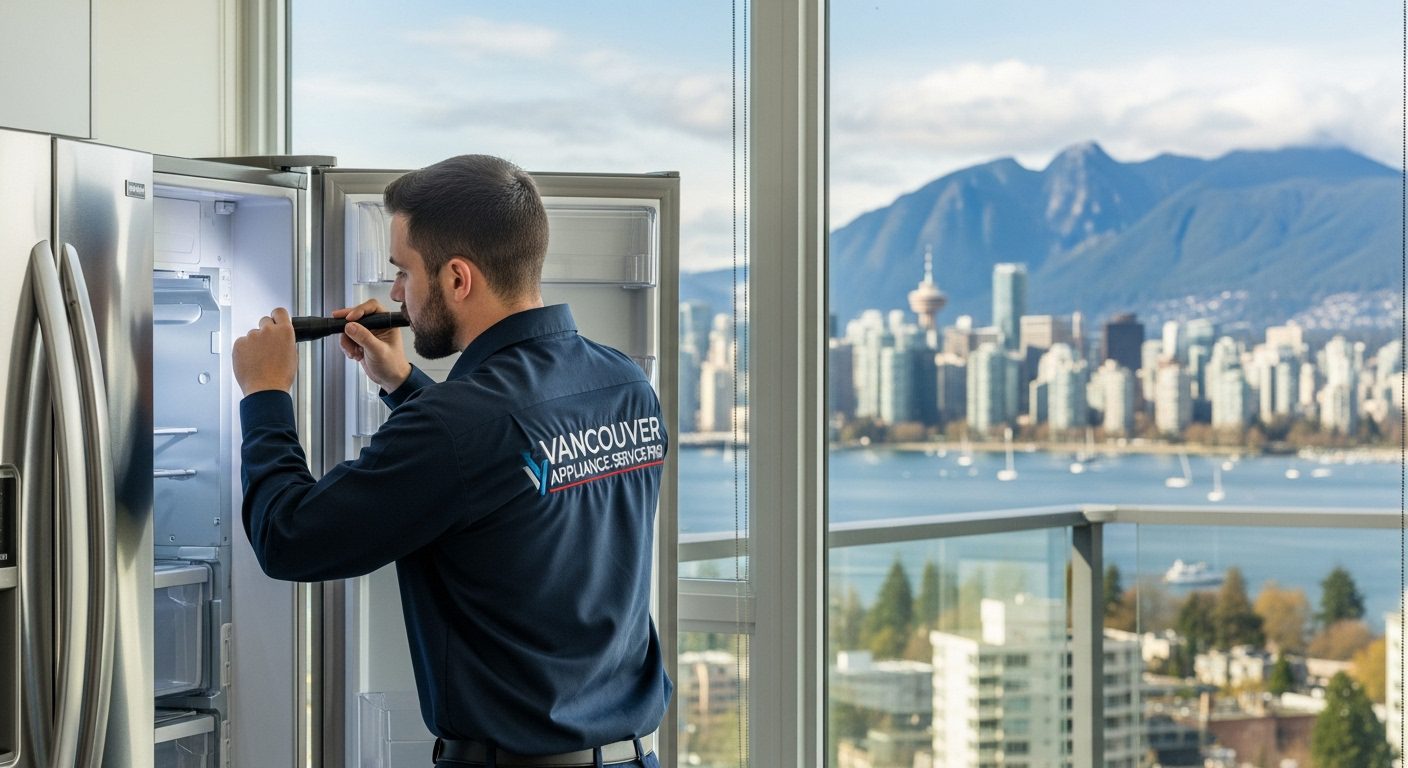 Vancouver appliance repair technician working near a coastal view