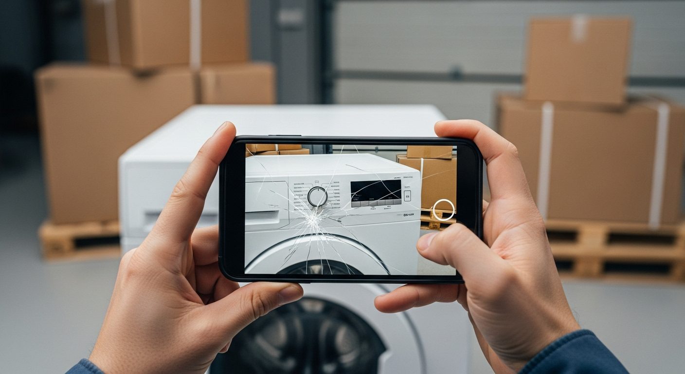 Documenting appliance damage with a smartphone for insurance claim