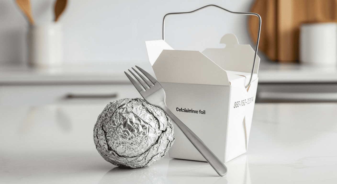 Forbidden metal items microwave safety