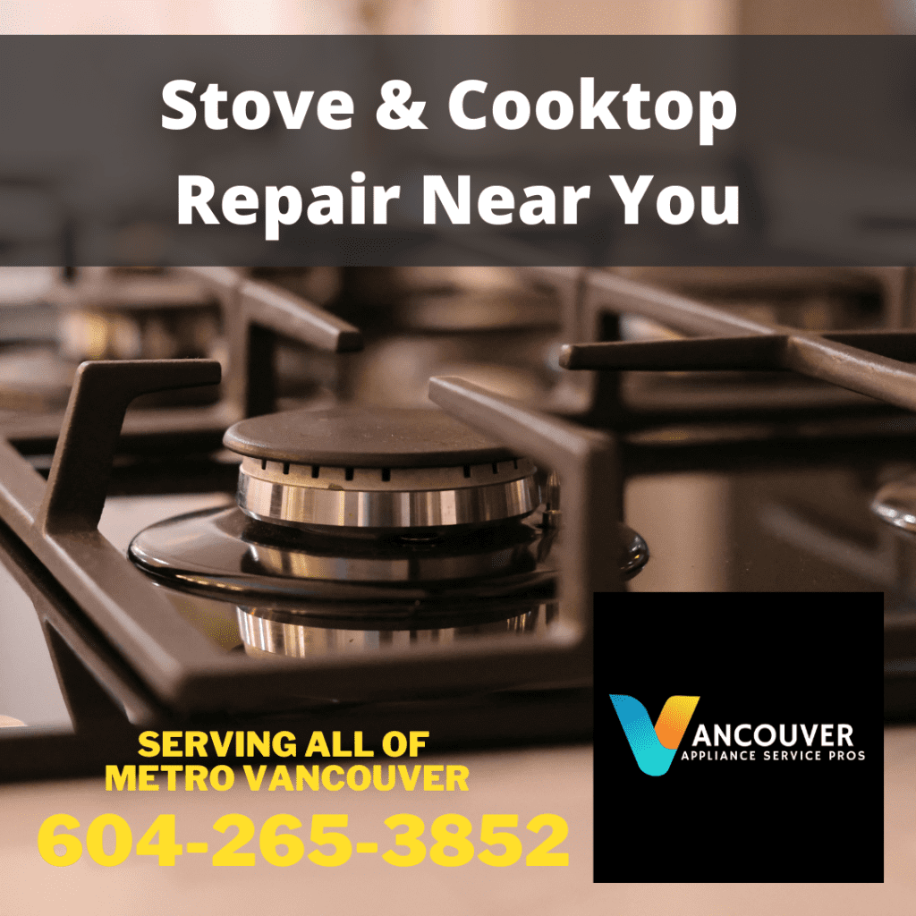 Gas & electric stove repair Vancouver service advertorial image by Vancouver Appliance Service Pros.