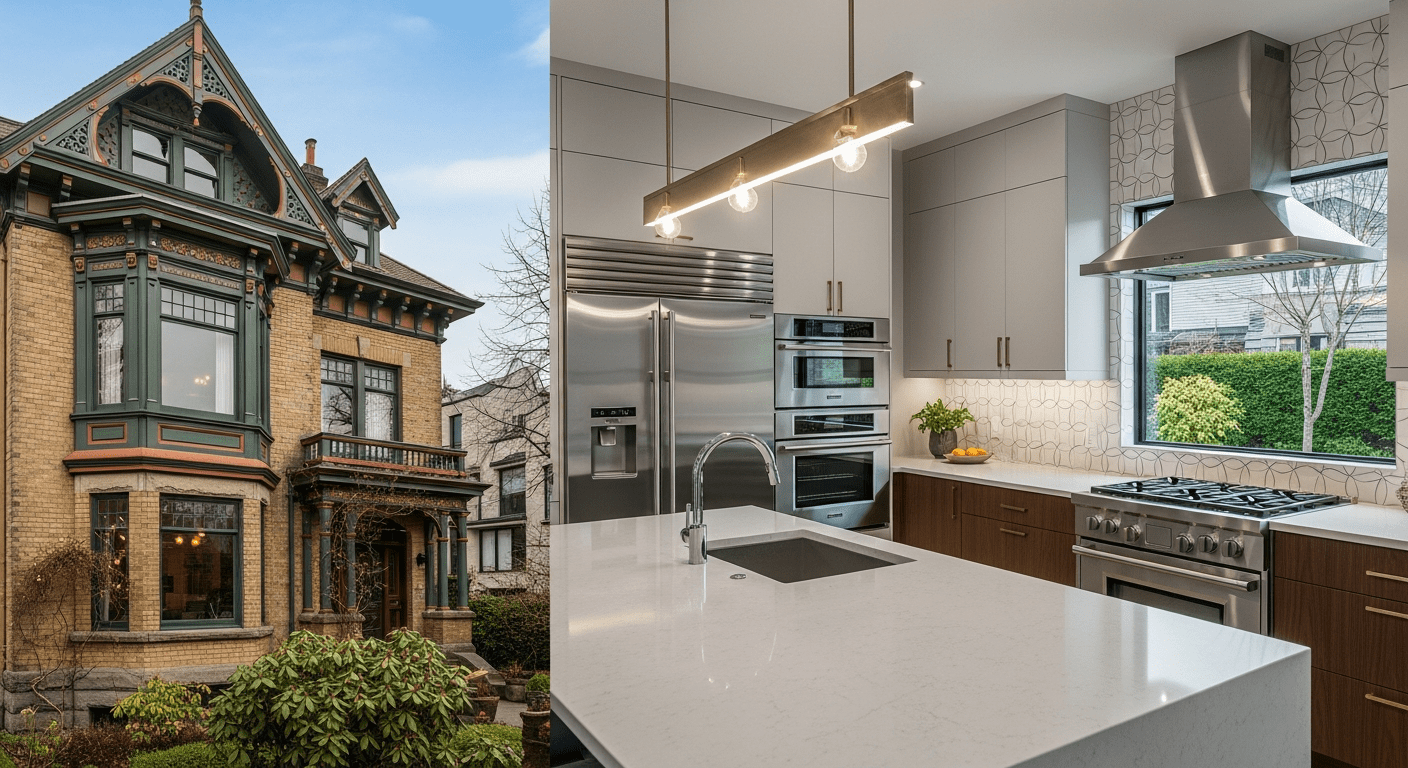 Vancouver heritage vs modern kitchen appliances