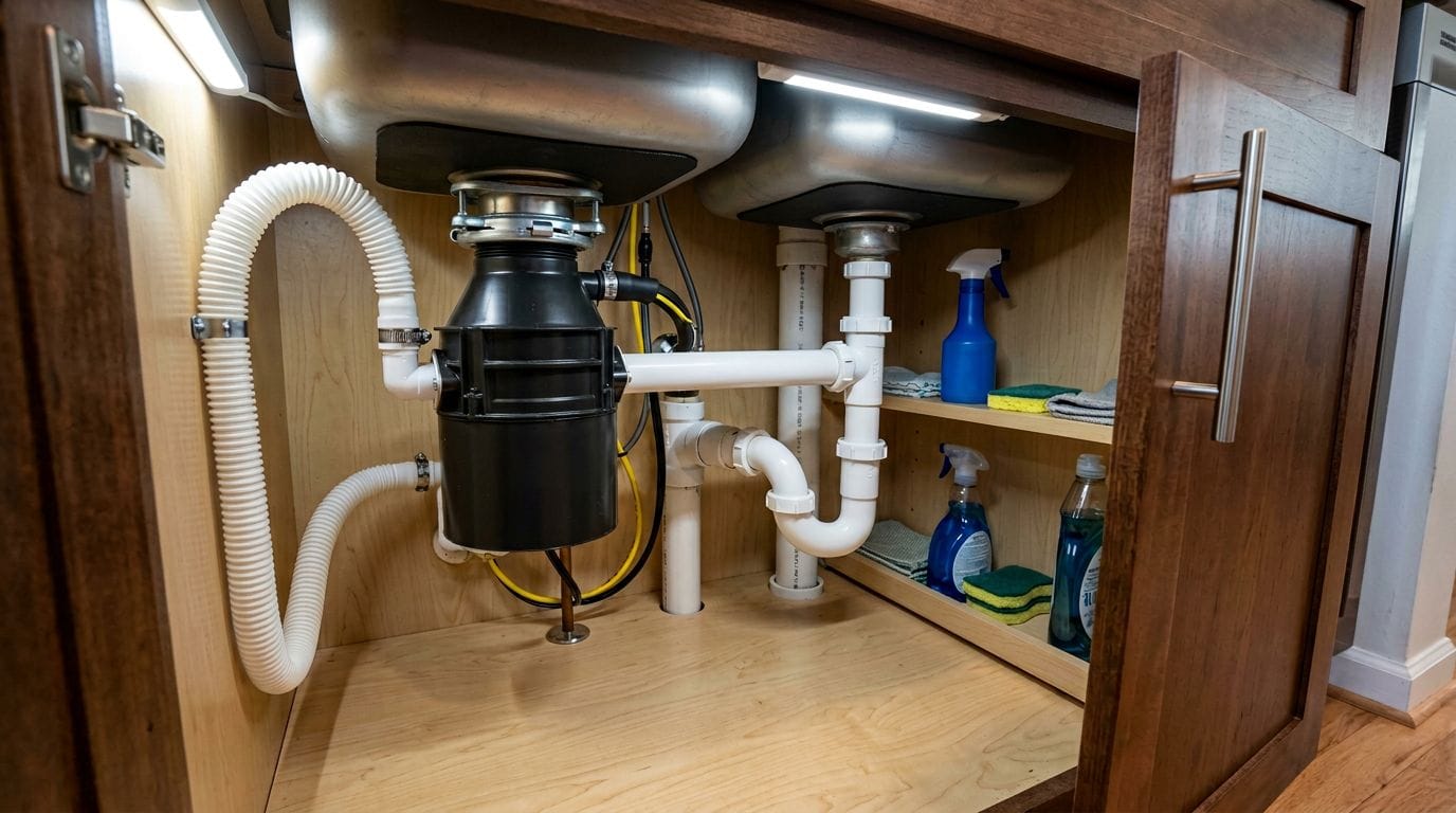 Dishwasher drain hose connection to garbage disposal