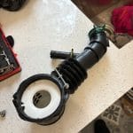 Frigidaire washing machine drain trap replacement in Surrey, BC.