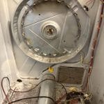 Frigidaire electric dryer worn out bearing replacement in Vancouver, BC.