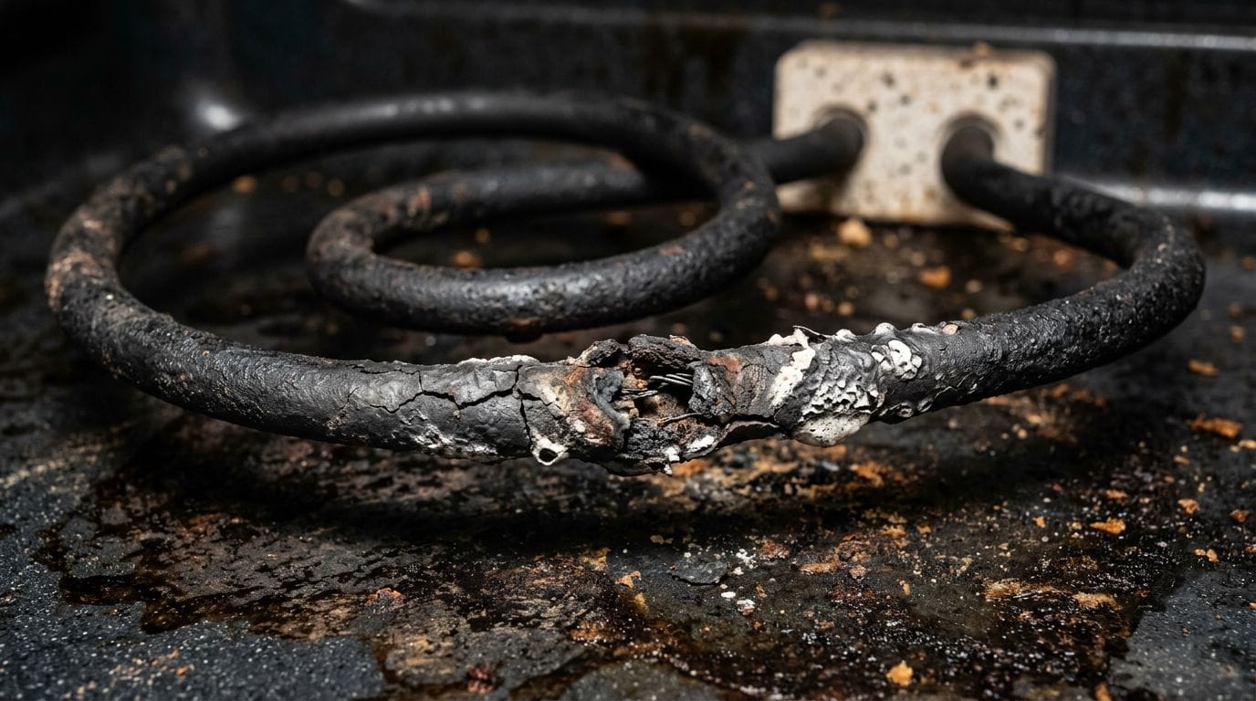 burnt oven bake element damaged