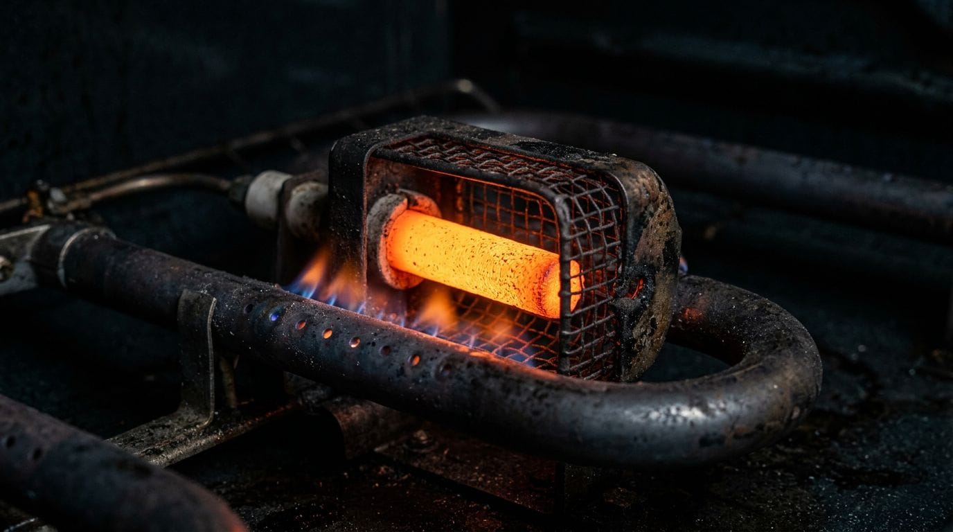 glowing gas oven igniter safety