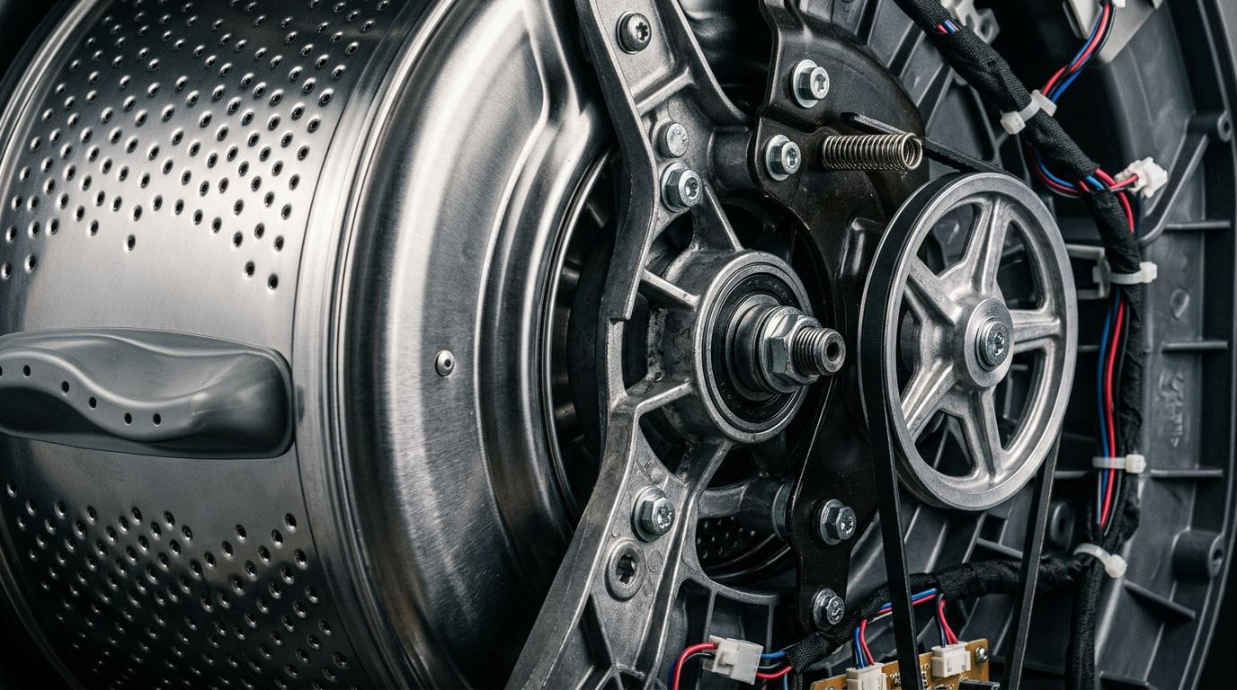 Washing machine drum bearings and internal components